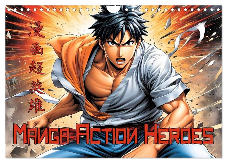 Produktbild: Manga Action Heroes (Wandkalender 2026 DIN A4 quer), CALVENDO Monatskalender