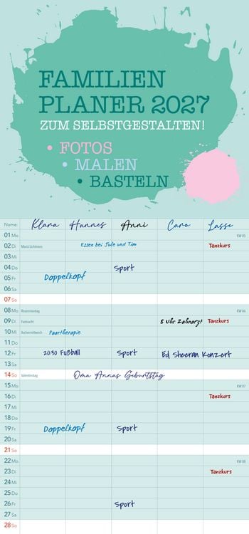 Produktbild: Familienplaner zum Selbstgestalten 2027