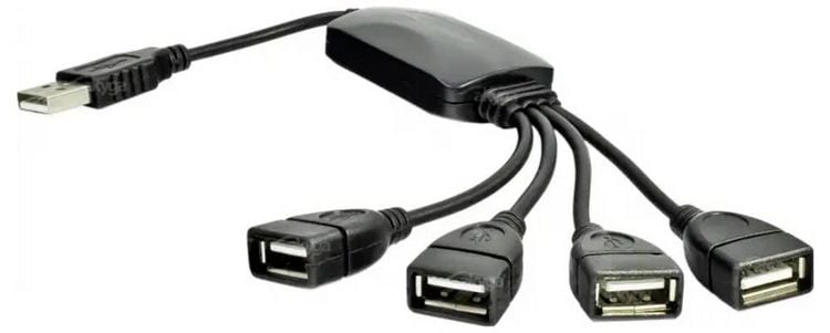 Produktbild: Akyga AK-AD-13 USB-Hub 4 Port USB-A USB 2.0 480MBit/s Schwarz AK-AD-13