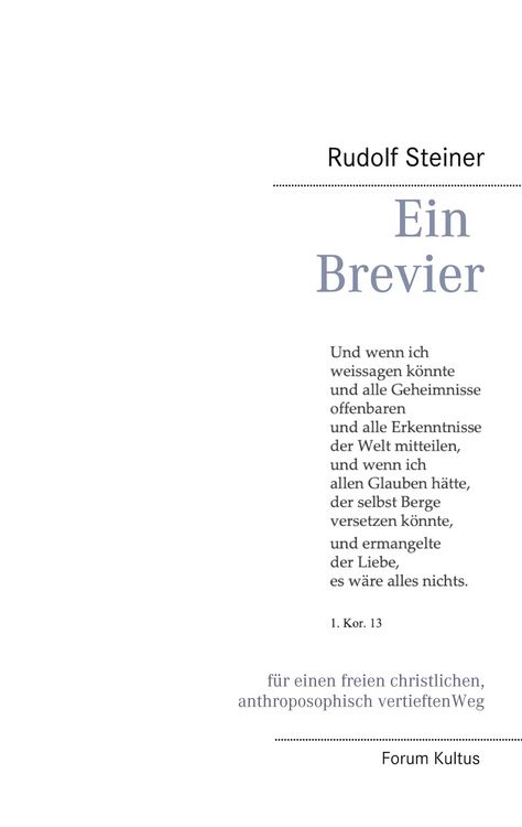Produktbild: Ein Brevier