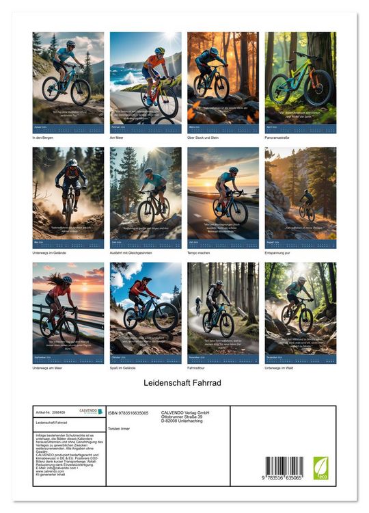Produktbild: Leidenschaft Fahrrad (Wandkalender 2026 DIN A3 hoch), CALVENDO Monatskalender
