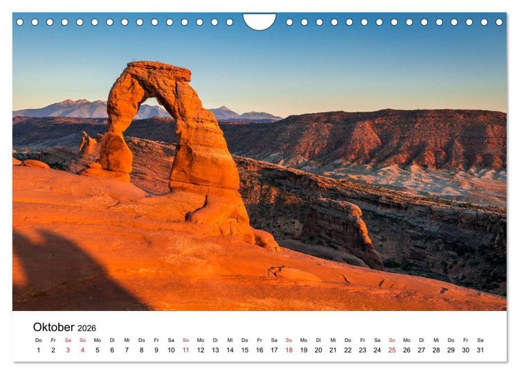 Produktbild: S&uuml;dwesten der USA - Atemberaubende Landschaften (Wandkalender 2026 DIN A4 quer), CALVENDO Monatskalender