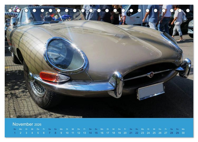 Produktbild: Jaguar E-Type Memorial (Tischkalender 2026 DIN A5 quer), CALVENDO Monatskalender