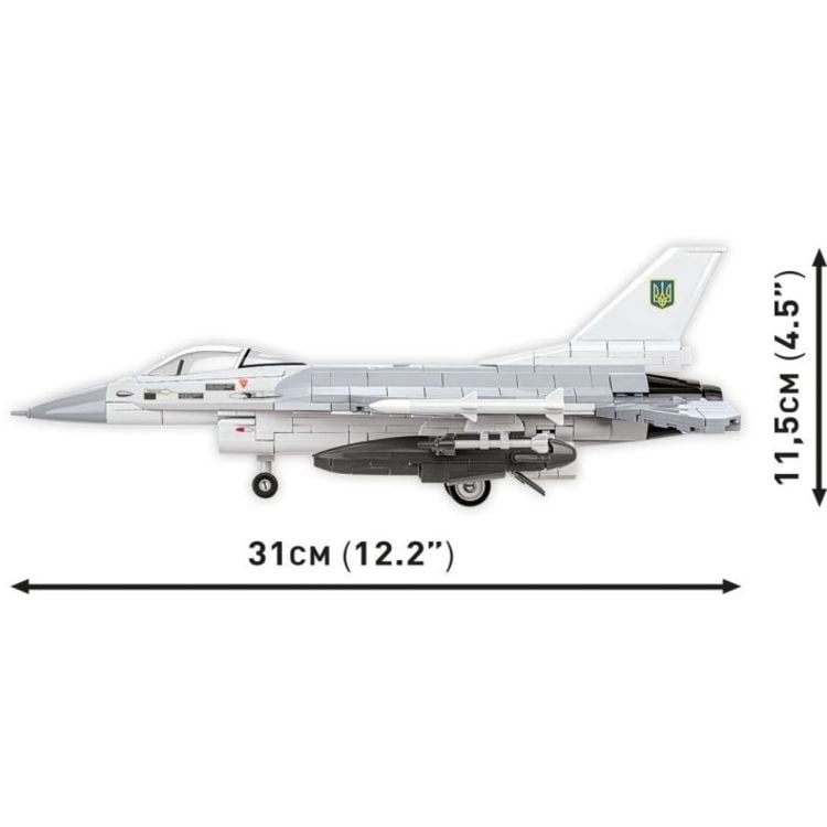 Produktbild: COBI Armed Forces 5893 - F-16AM Fighting Falcon, Mehrzweckflugzeug, Bausatz mit Sockel 1:48, 500 Klemmbausteine