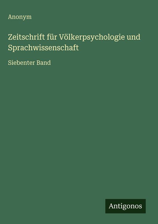 Produktbild: Zeitschrift f&uuml;r V&ouml;lkerpsychologie und Sprachwissenschaft