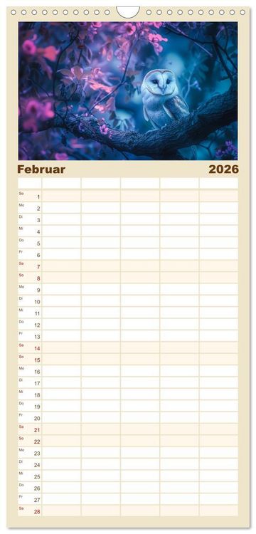Produktbild: Familienplaner 2026 - Zauberhafte Waldmomente mit 5 Spalten (Wandkalender, 21 x 45 cm) CALVENDO