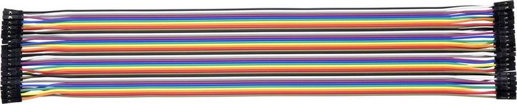 Produktbild: Renkforce JKFF403 Jumper-Kabel Arduino, Banana Pi, Raspberry Pi&reg; [40x Drahtbr&uuml;cken-Buchse - 40x Drahtbr&uuml;cken-Buchse] 30.00 cm Bunt
