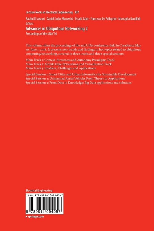 Produktbild: Advances in Ubiquitous Networking 2
