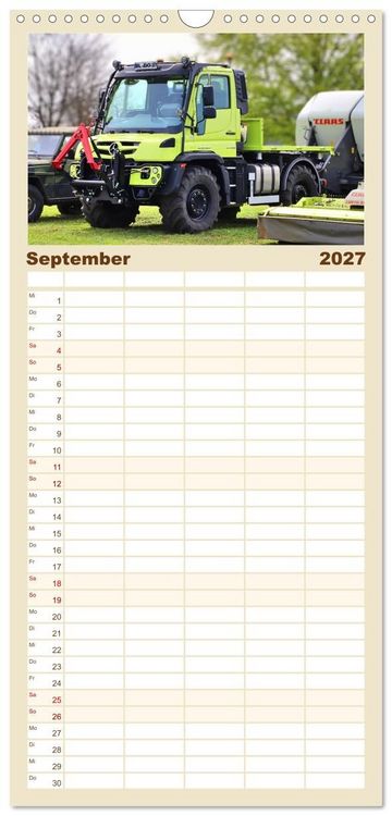 Produktbild: Familienplaner 2027 - Universalmotorger&auml;te Eine Stern-Parade mit 5 Spalten (Wandkalender, 21 x 45 cm) CALVENDO
