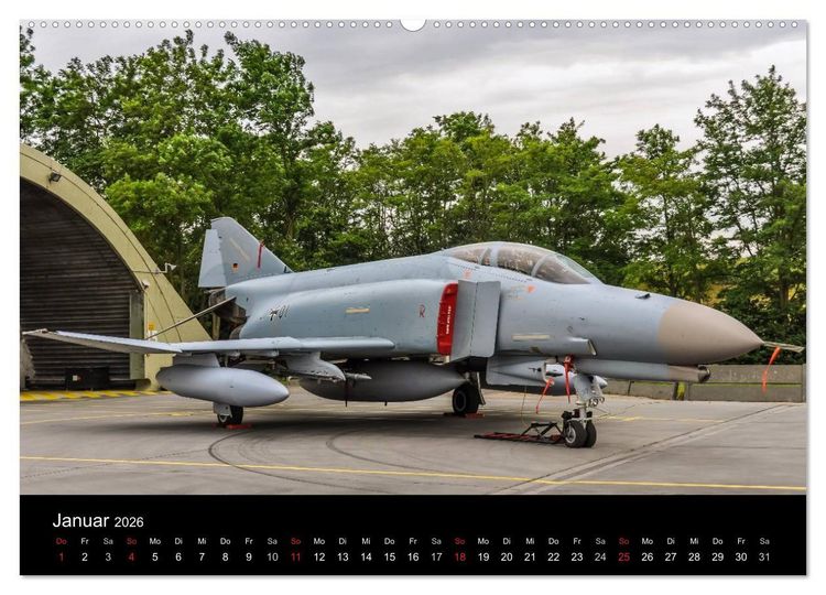 Produktbild: Phantoms bei der Luftwaffe (hochwertiger Premium Wandkalender 2026 DIN A2 quer), Kunstdruck in Hochglanz