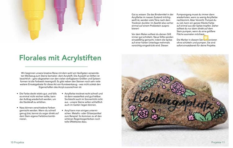 Produktbild: Kreativ-Set: Sag's mit Blumen - Florale Botschaften auf Steinen. Mit Anleitungsbuch und Material