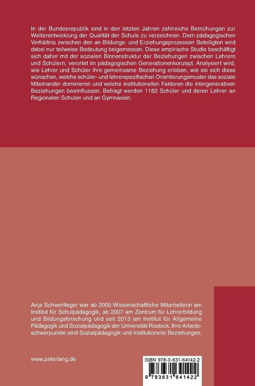 Produktbild: Generationsbeziehungen in der Schule