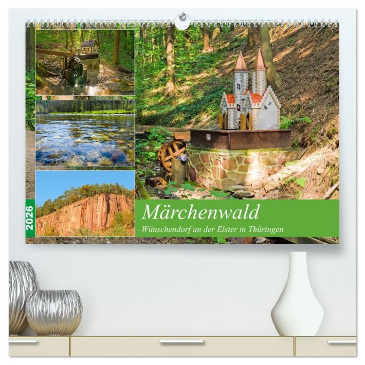 Produktbild: M&auml;rchenwald W&uuml;nschendorf an der Elster in Th&uuml;rigen (hochwertiger Premium Wandkalender 2026 DIN A2 quer), Kunstdruck in Hochglanz