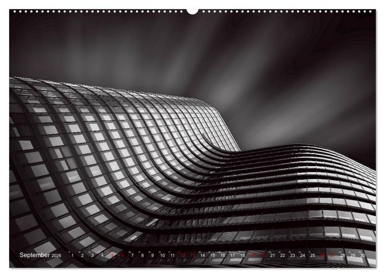Produktbild: Monochrome Architektur (Wandkalender 2026 DIN A2 quer), CALVENDO Monatskalender