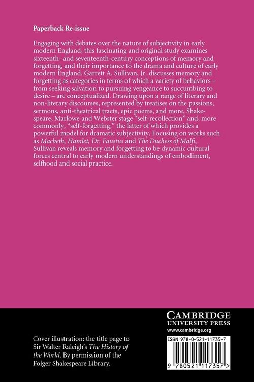 Produktbild: Memory and Forgetting in English Renaissance Drama