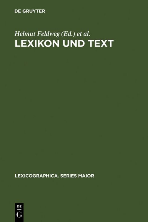 Produktbild: Lexikon und Text