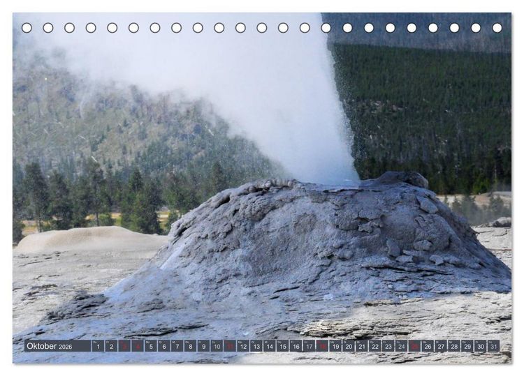 Produktbild: Der Yellowstone Nationalpark (Tischkalender 2026 DIN A5 quer), CALVENDO Monatskalender