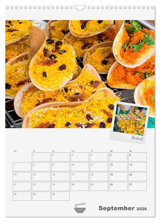 Produktbild: Street Food - K&uuml;chenplaner (Wandkalender 2026 DIN A3 hoch), CALVENDO Monatskalender
