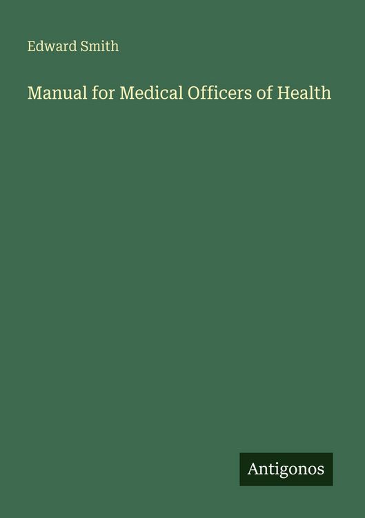 Produktbild: Manual for Medical Officers of Health