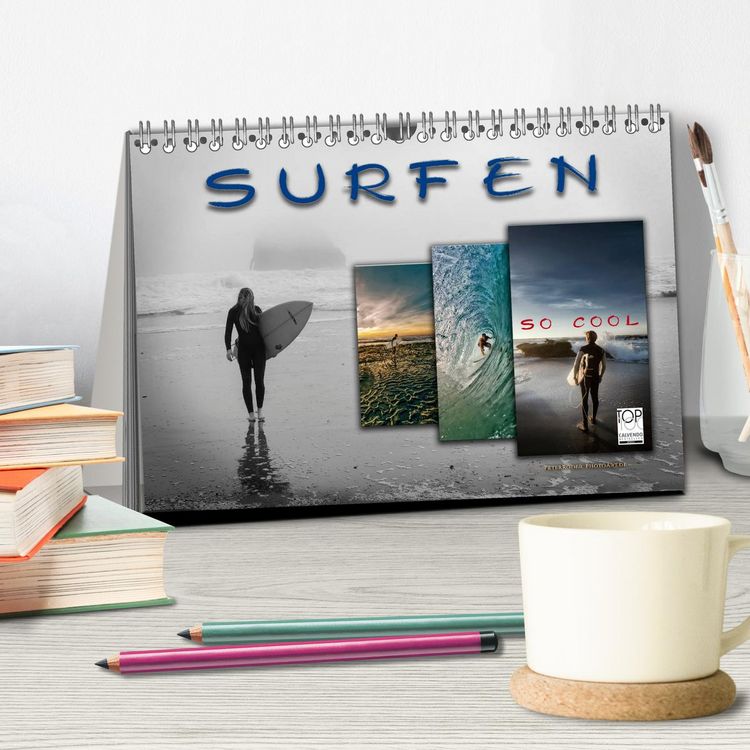 Produktbild: Surfen - so cool (Tischkalender 2026 DIN A5 quer), CALVENDO Monatskalender