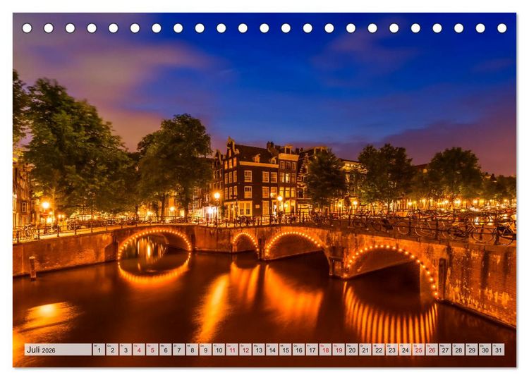 Produktbild: AMSTERDAM Idylle und Historie (Tischkalender 2026 DIN A5 quer), CALVENDO Monatskalender