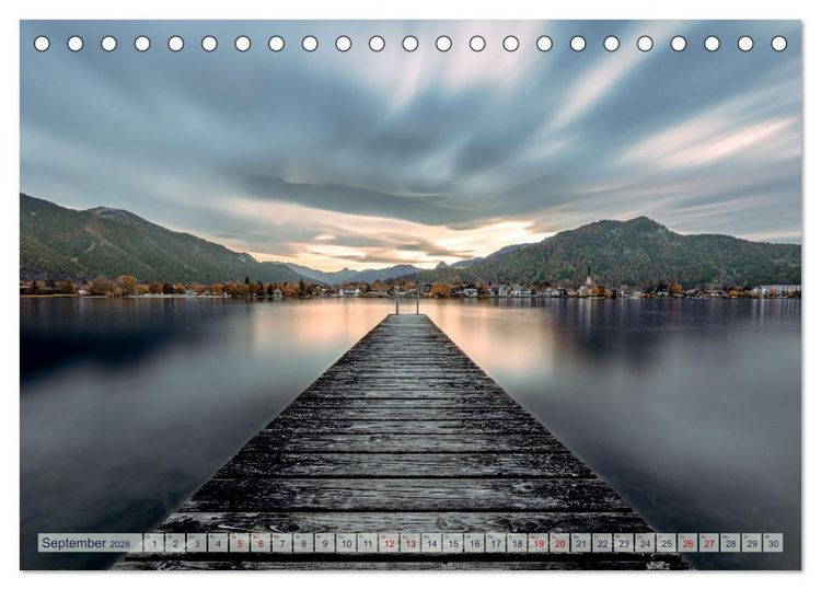 Produktbild: Malerischer Tegernsee (Tischkalender 2026 DIN A5 quer), CALVENDO Monatskalender