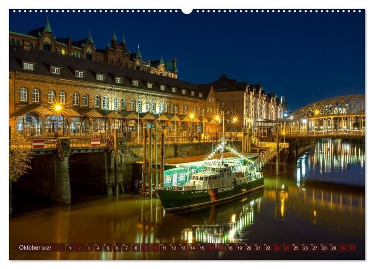 Produktbild: Magic Nights Hamburg (Wandkalender 2027 DIN A2 quer), CALVENDO Monatskalender