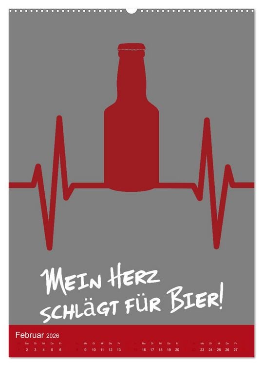 Produktbild: BIER Wandkalender -Trinken mit Stil (Wandkalender 2026 DIN A2 hoch), CALVENDO Monatskalender