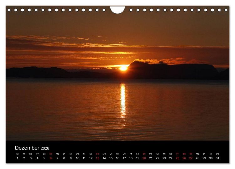 Produktbild: Impressionen von Norwegen entlang der Hurtigruten (Wandkalender 2026 DIN A4 quer), CALVENDO Monatskalender