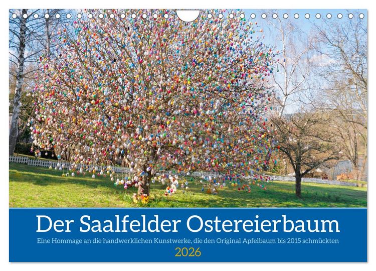 Produktbild: Der Saalfelder Ostereierbaum (Wandkalender 2026 DIN A4 quer), CALVENDO Monatskalender