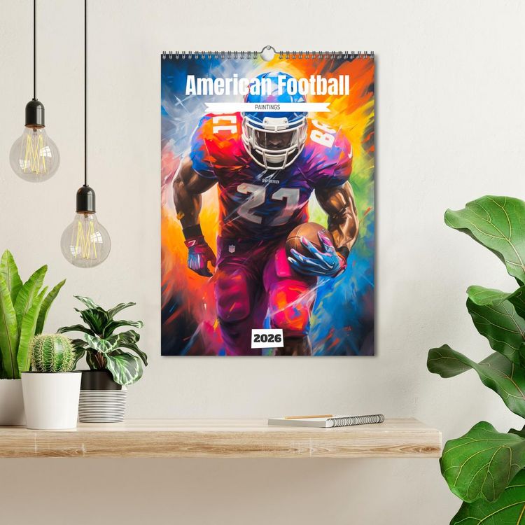 Produktbild: American Football. Paintings (Wandkalender 2026 DIN A3 hoch), CALVENDO Monatskalender