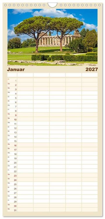 Produktbild: Familienplaner 2027 - Magna Graecia - Griechische antike St&auml;tten in S&uuml;ditalien mit 5 Spalten (Wandkalender, 21 x 45 cm) CALVENDO