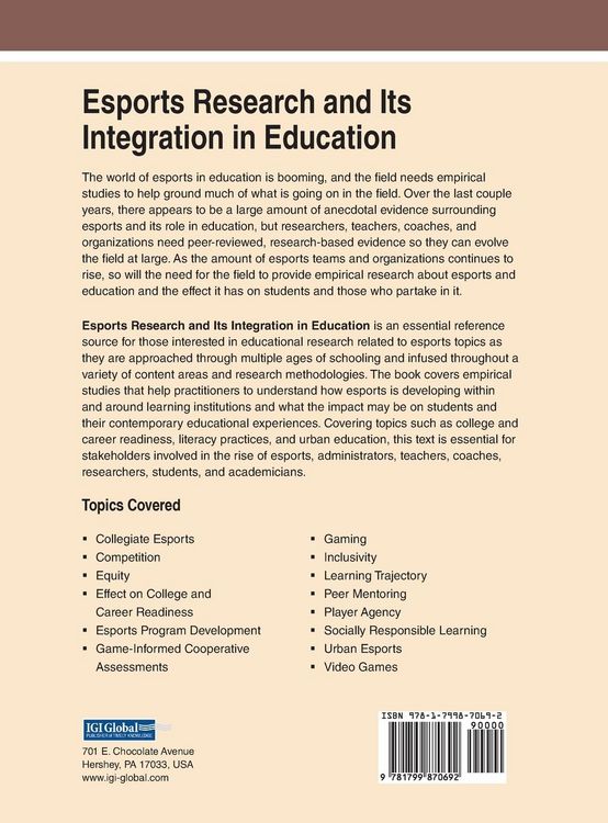 Produktbild: Esports Research and Its Integration in Education
