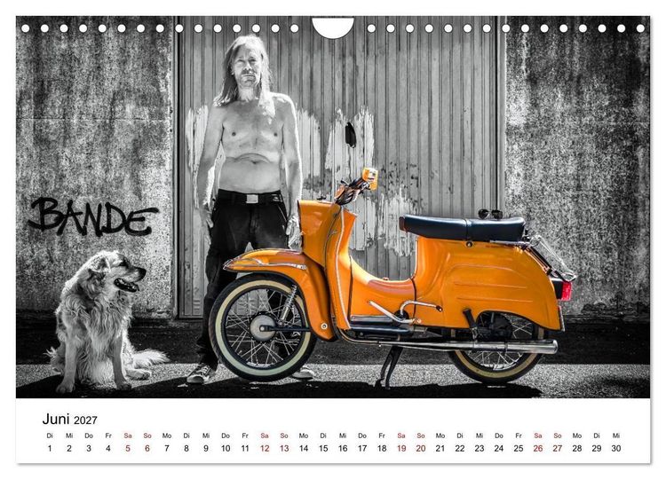 Produktbild: Echte M&auml;nner, coole Mopeds (Wandkalender 2027 DIN A4 quer), CALVENDO Monatskalender