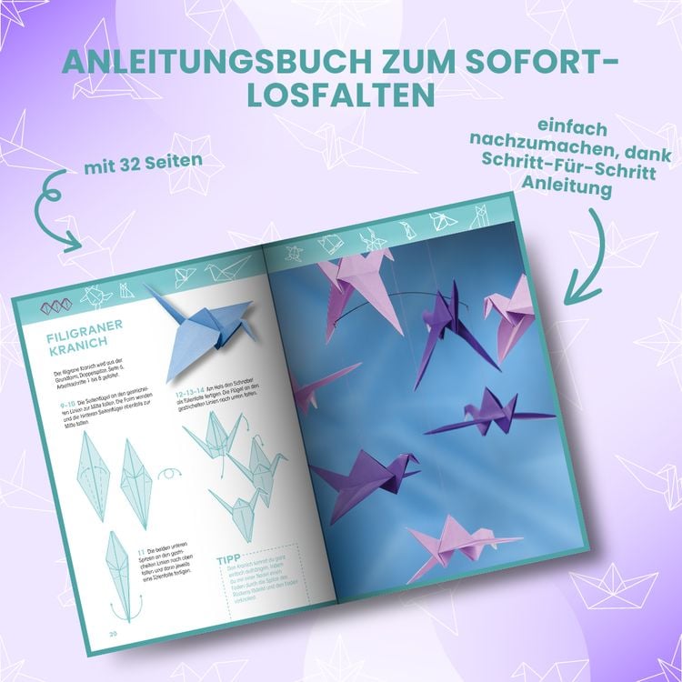 Produktbild: Origami - Die wunderbare Kreativbox. Mit Anleitungsbuch und Material