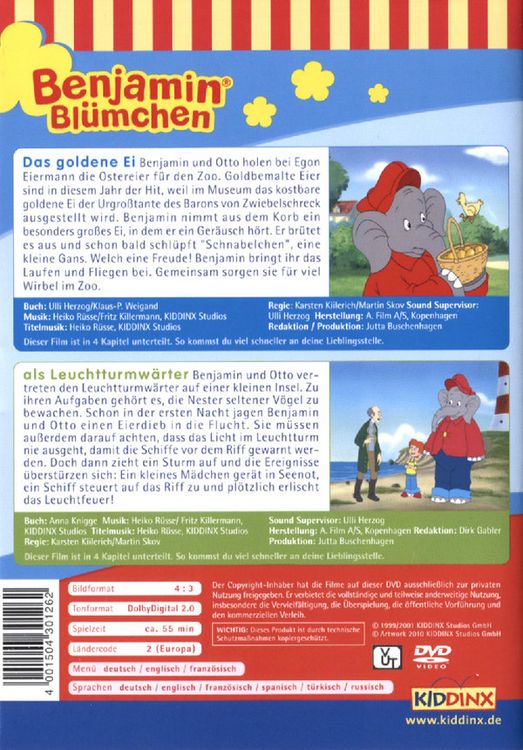 Produktbild: Benjamin Bl&uuml;mchen - Das goldene Ei/Als Leuchtturmw&auml;rter