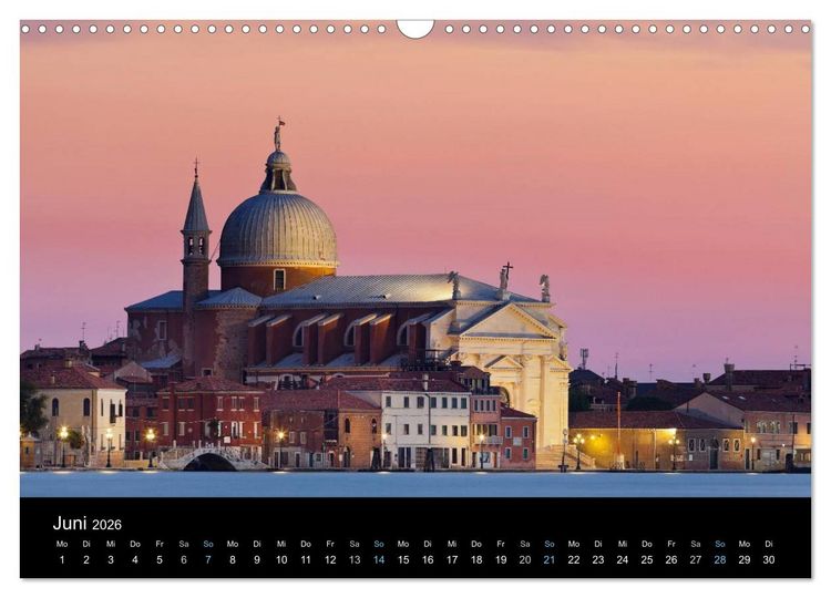 Produktbild: Venedig bei Nacht 2026 (Wandkalender 2026 DIN A3 quer), CALVENDO Monatskalender