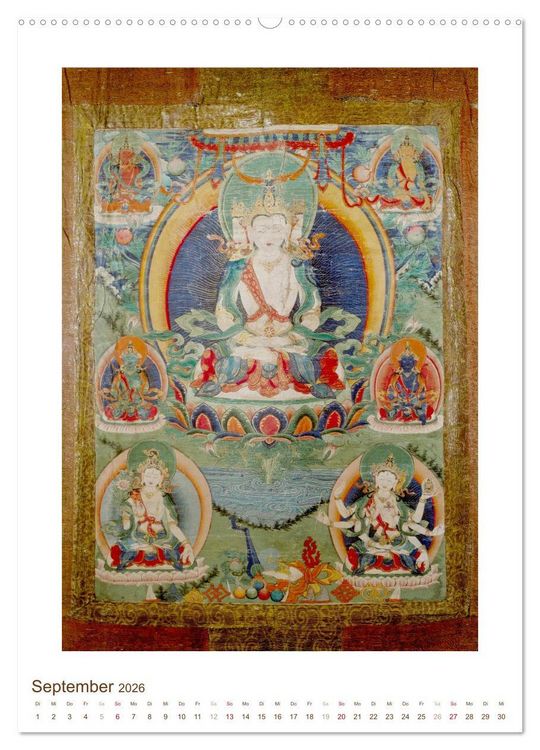 Produktbild: Mit Buddha durchs Jahr: historische Zeichnungen (hochwertiger Premium Wandkalender 2026 DIN A2 hoch), Kunstdruck in Hochglanz