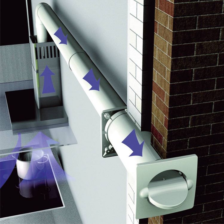 Produktbild: Wallair N37215 Energiespar-Mauerkasten Kunststoff Passend f&uuml;r Rohr-Durchmesser: 100mm