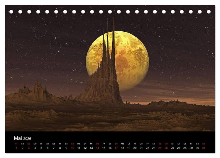 Produktbild: Fantasie-Planeten (Tischkalender 2026 DIN A5 quer), CALVENDO Monatskalender
