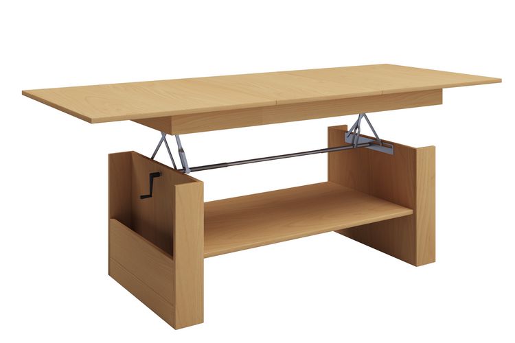 Produktbild: Holz Couchtisch Kobila h&ouml;henverstellbar ausziehbar