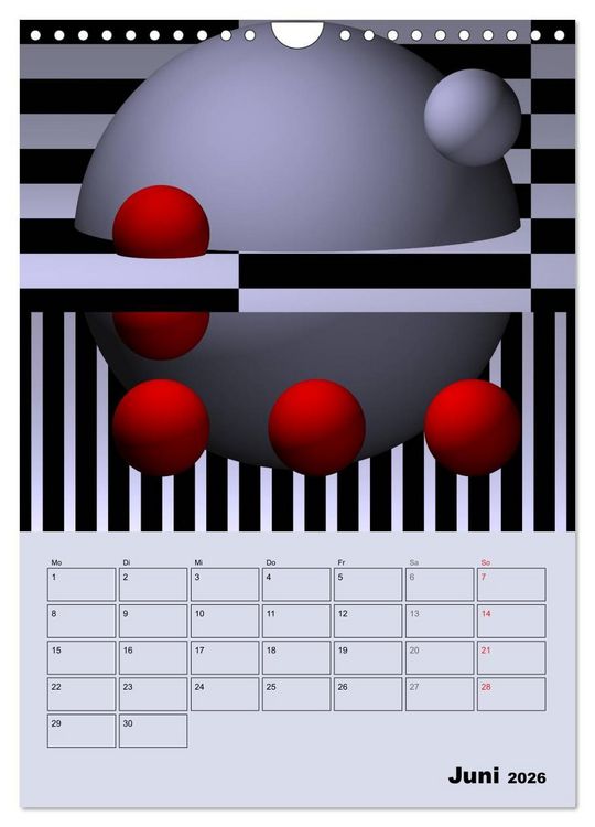 Produktbild: OpArt und mehr (Wandkalender 2026 DIN A4 hoch), CALVENDO Monatskalender
