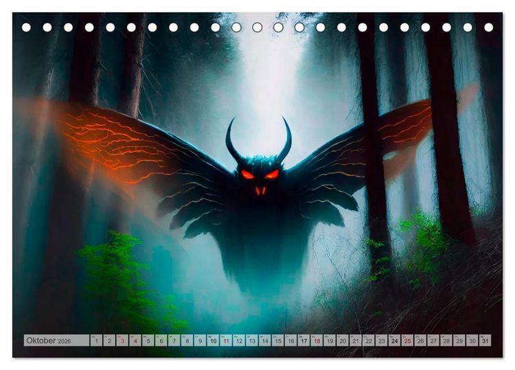 Produktbild: Dunkle Mysterien (Tischkalender 2026 DIN A5 quer), CALVENDO Monatskalender