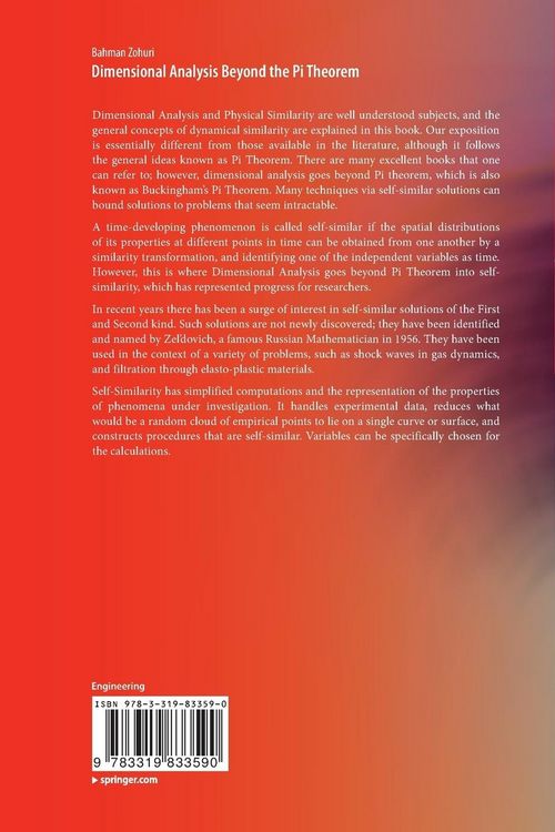 Produktbild: Dimensional Analysis Beyond the Pi Theorem
