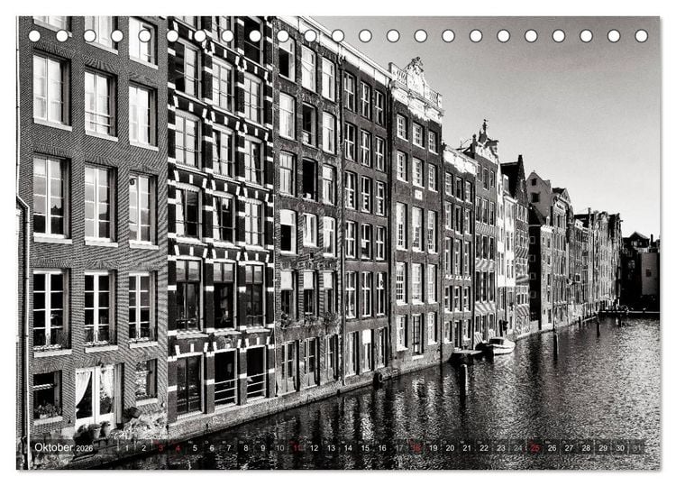 Produktbild: Ein Blick auf Amsterdam (Tischkalender 2026 DIN A5 quer), CALVENDO Monatskalender