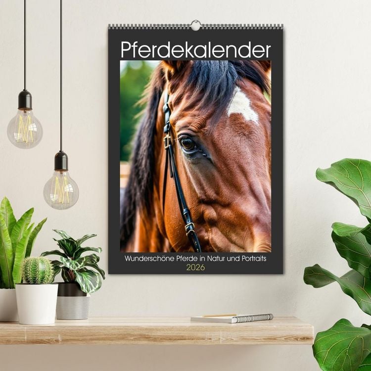 Produktbild: Pferdekalender - Wundersch&ouml;ne Pferde in Natur und Portraits (Wandkalender 2026 DIN A2 hoch), CALVENDO Monatskalender