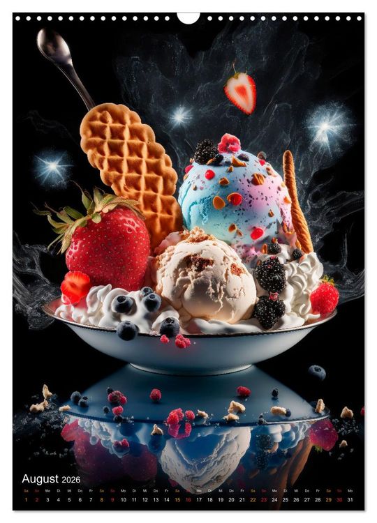 Produktbild: Desserts - S&uuml;&szlig;e K&ouml;stlichkeiten zum Dahinschmelzen (Wandkalender 2026 DIN A3 hoch), CALVENDO Monatskalender