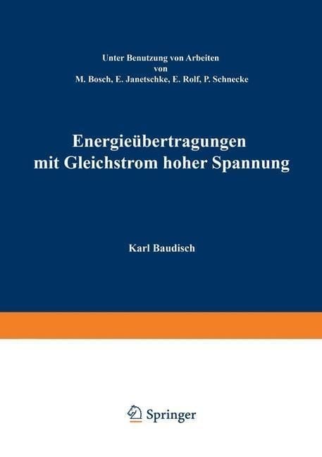 Produktbild: Energie&uuml;bertragung mit Gleichstrom hoher Spannung