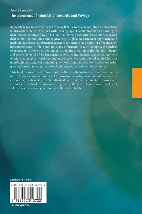 Produktbild: The Economics of Information Security and Privacy