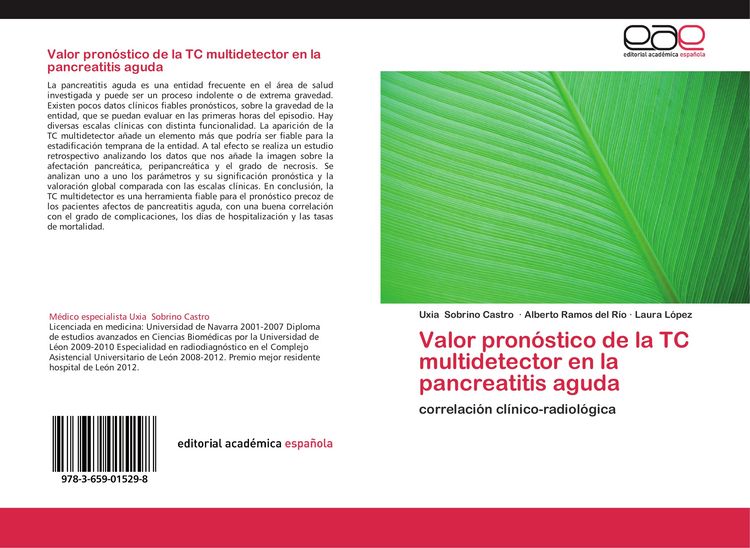 Produktbild: Valor pron&oacute;stico de la TC multidetector en la pancreatitis aguda